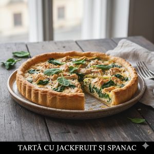 Tartă cu jackfruit și spanac